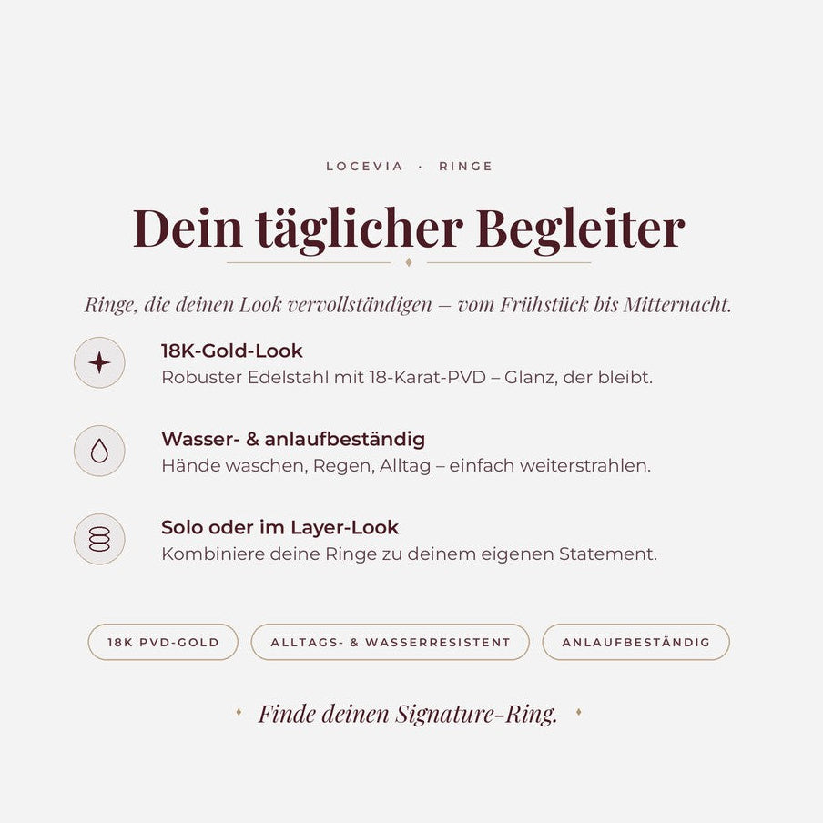 LOCEVIA – Offener Wellenring mit Schmuckstein