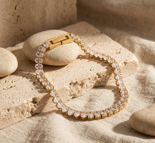 LOCEVIA – Tennisarmband mit Schmucksteinen