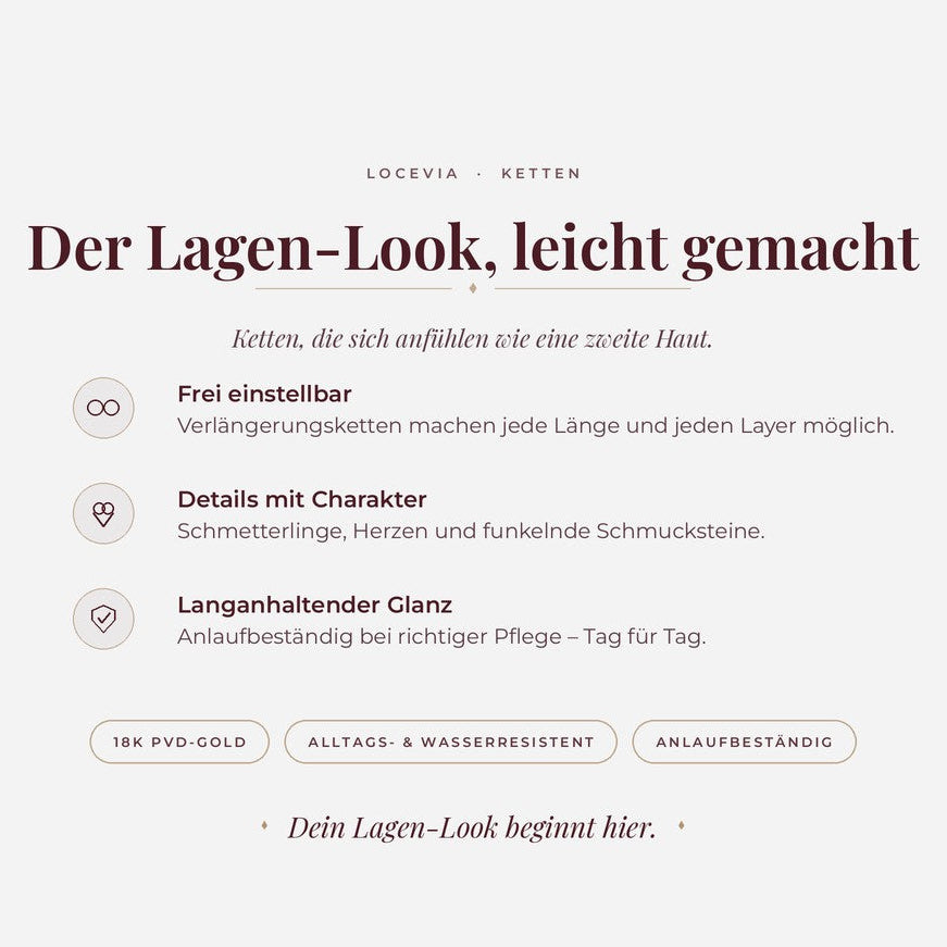 LOCEVIA – Halskette mit reliefierter Blüte
