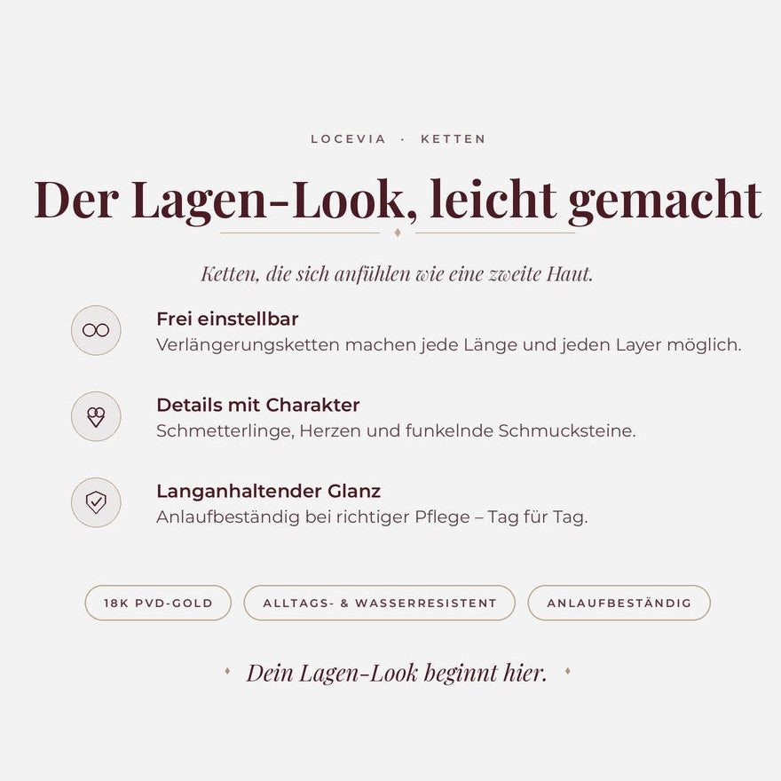 LOCEVIA – Tropfenkette mit Perlenoptik