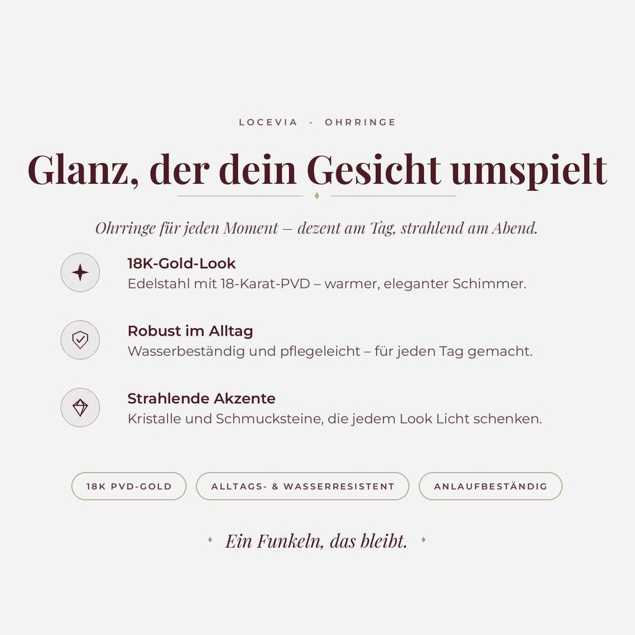 LOCEVIA – Creolen mit Tropfenanhängern