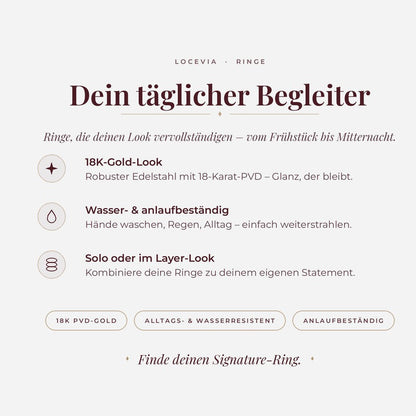 LOCEVIA – Überkreuzter Ring mit Schmucksteinen
