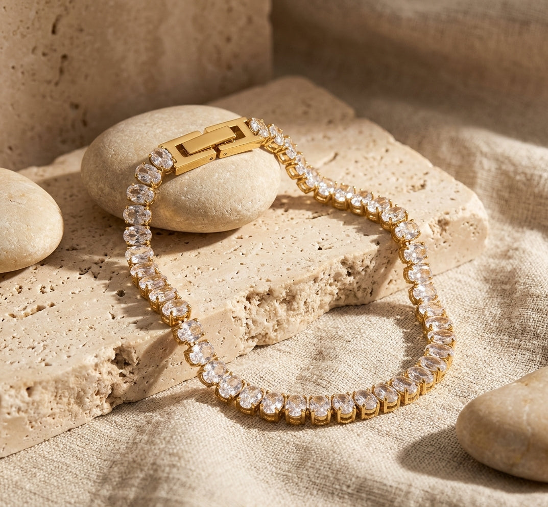 LOCEVIA – Tennisarmband mit Schmucksteinen