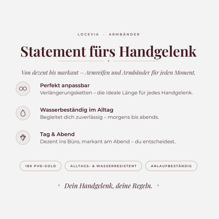LOCEVIA – Armband mit schwarzen Blütenmotiven