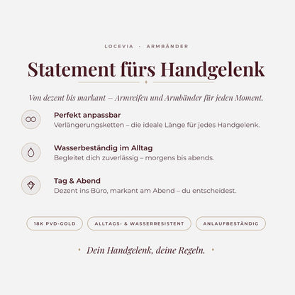 LOCEVIA – Armband mit schwarzen Blütenmotiven