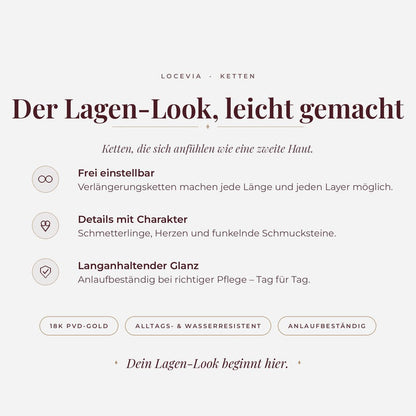 LOCEVIA – Halskette mit reliefierter Blüte