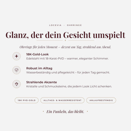LOCEVIA – Creolen mit Tropfenanhängern