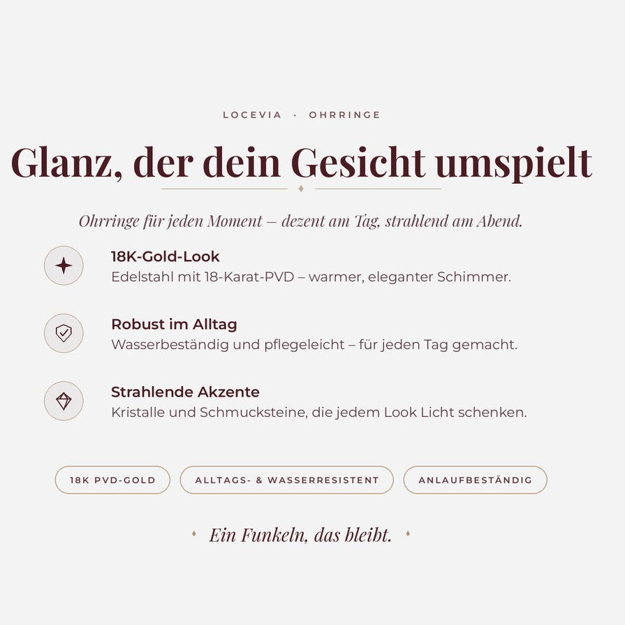LOCEVIA – Creolen mit funkelnden Schmucksteinen
